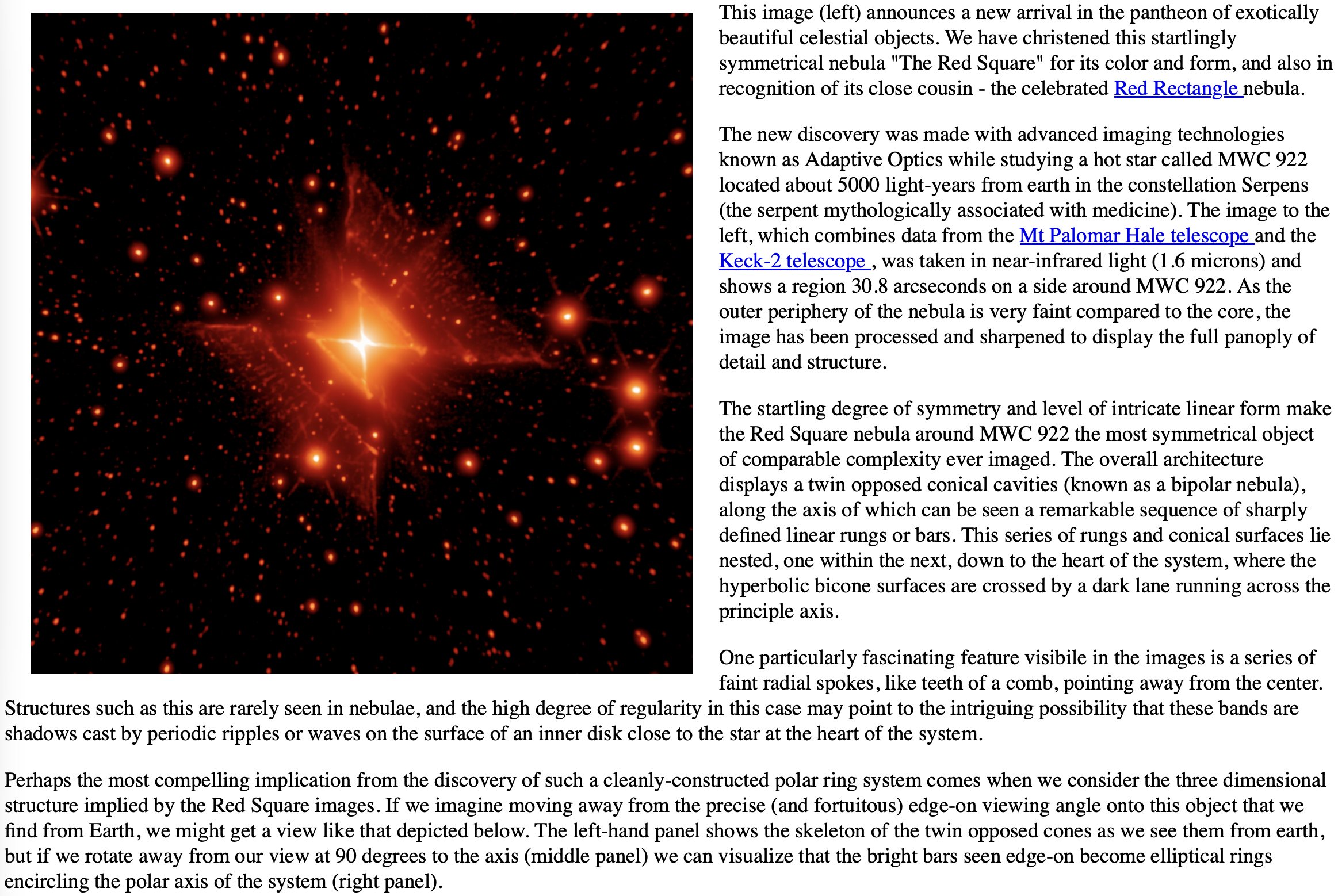 Screenshot of the Red Square Nebula website